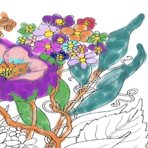 Colorir Flores Online para Adultos em COQUINHOS